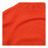 Jumper Rust Orange Wool Cashmere Blend Funnel Neck
