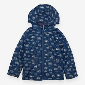 Jacket quilted navy vehicle