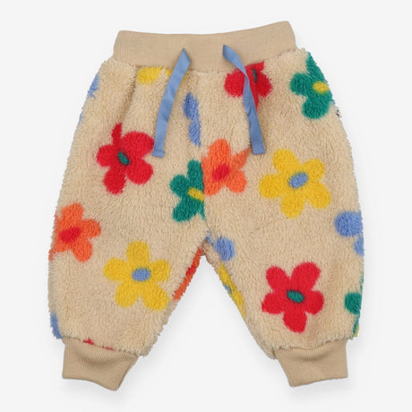 Fleece Trouser Light Brown with Flowers