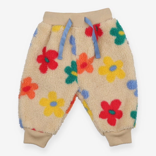 Fleece Trouser Light Brown with Flowers