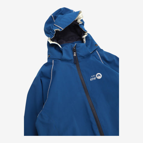Blue rain coat