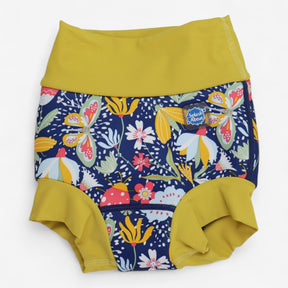 Swim Nappy Blue and Yellow Floral Print
