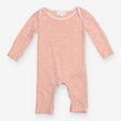 Sleepsuit peach white flowers