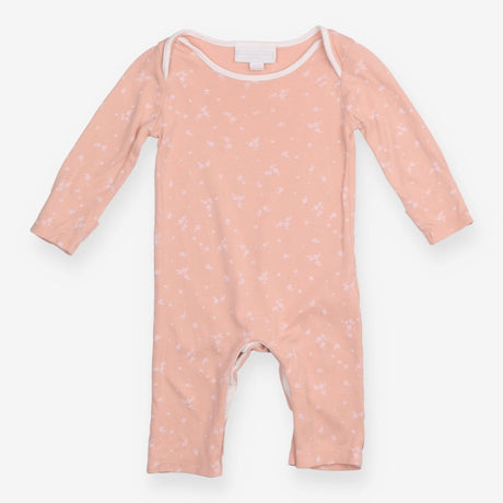 Sleepsuit peach white flowers