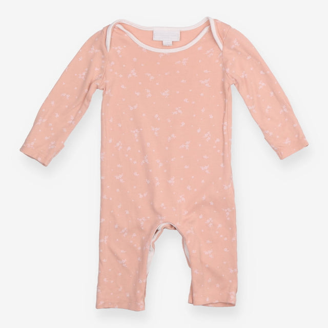 Sleepsuit peach white flowers