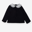 T-shirt long sleeve black with black dots white co