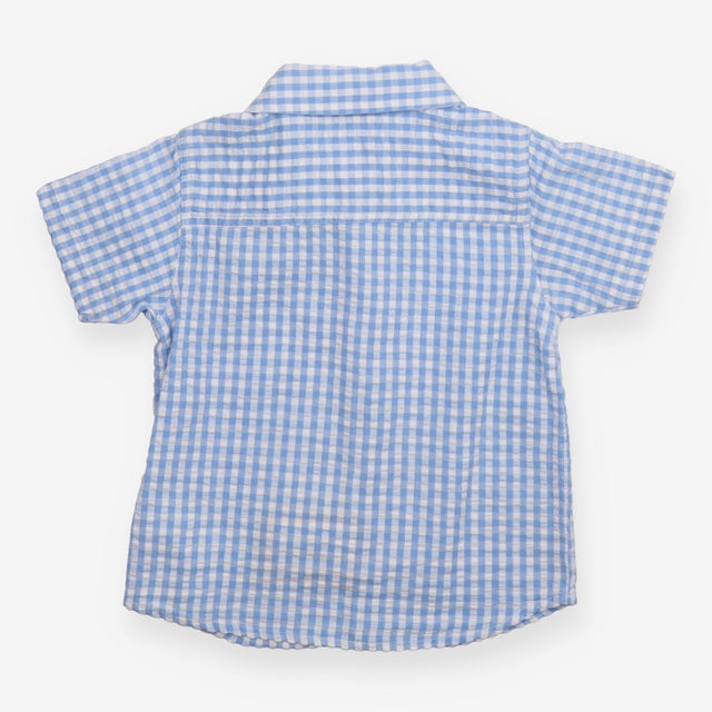 Shirt Short Sleeve Blue Check