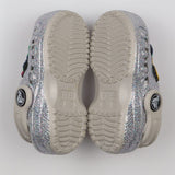 Crocs Silver Glitter with Charms