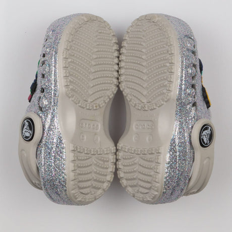 Crocs Silver Glitter with Charms