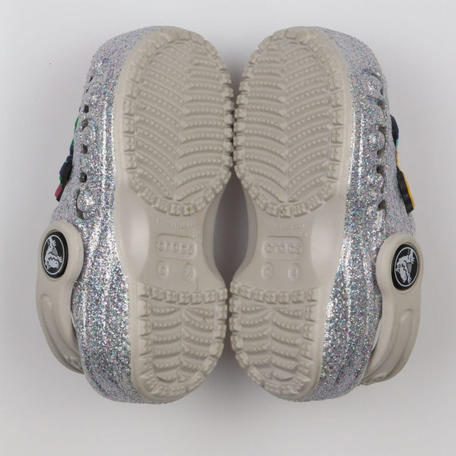 Crocs Silver Glitter with Charms