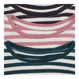 Green, Pink and Brown Striped Long Sleeves 3 Pack