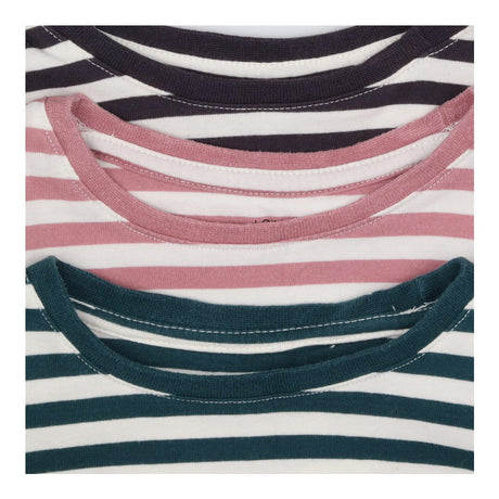 Green, Pink and Brown Striped Long Sleeves 3 Pack