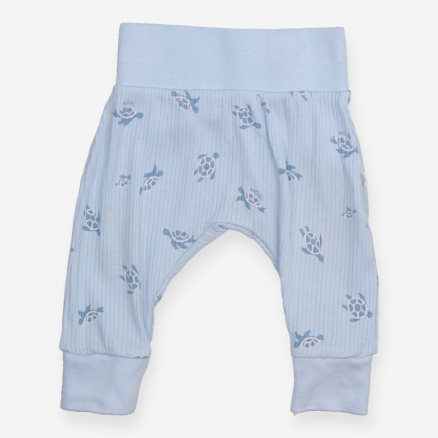Blue Ribbed Turtle Leggings