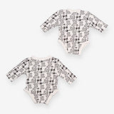 From Babies with Love Bodysuits Zebra Appliques 2-