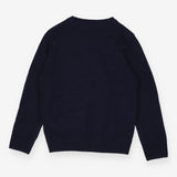 Sweater knit navy festive dog