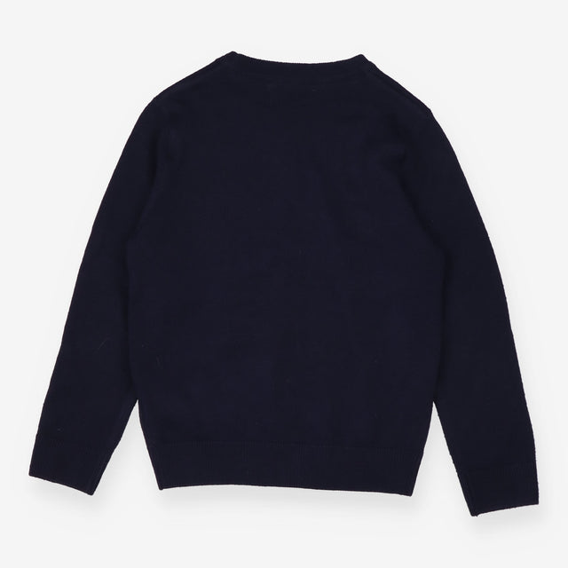 Sweater knit navy festive dog