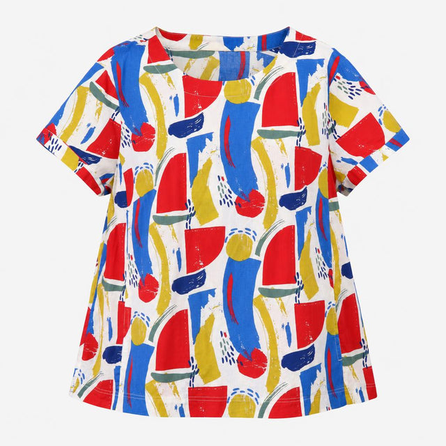 Top Abstract Print Multicolour