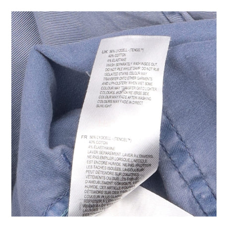 Trousers Light Mid Blue Utility Cargo Lyocell Cott