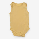 Bodysuit vest yellow ribbed 