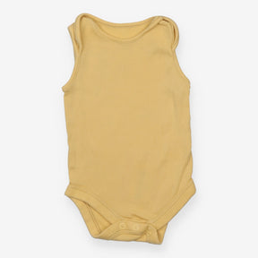 Bodysuit vest yellow ribbed 
