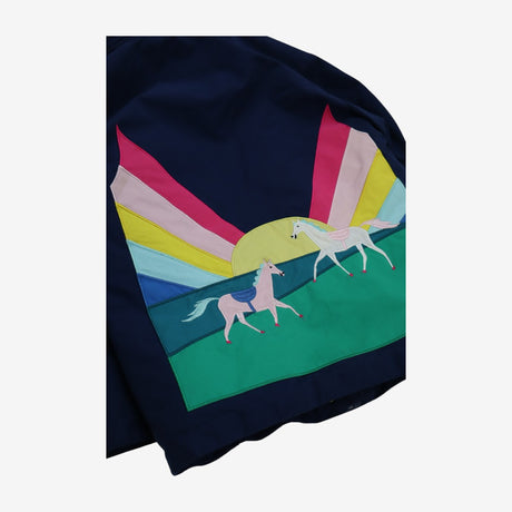 Coat Blue with Applique Unicorns