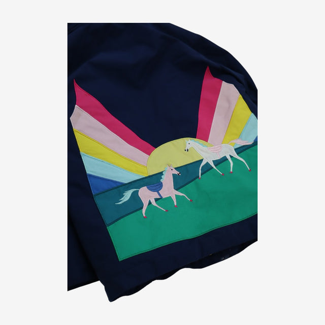 Coat Blue with Applique Unicorns