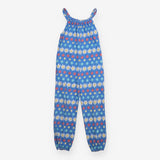 Cornflower blue romper with flowers