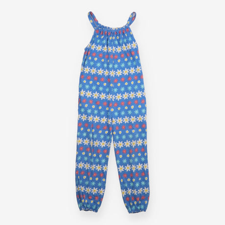 Cornflower blue romper with flowers
