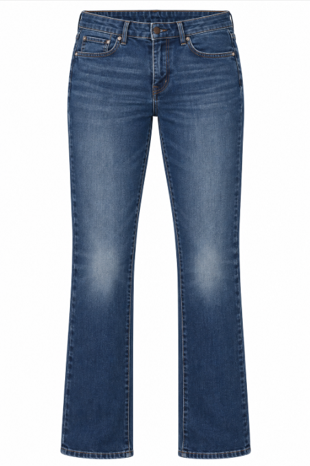 Classic Rise Demi Curve Straight Leg Jeans Dark Bl