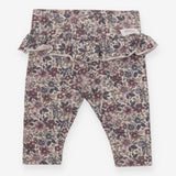Leggings purple grey frill waist