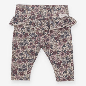 Leggings purple grey frill waist