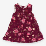 Dress Sleeveless Cord Purple Roses