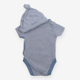 Bodysuit and Hat Blue Strip Duckling Embroidered