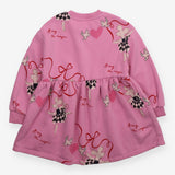 Dress jersey pink LS mouse hearts Bring the Magic