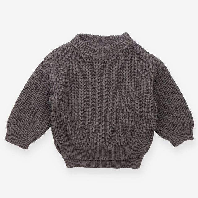 Sweater grey cable knit 