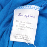 Bright Blue Knot Front V-Neck Viscose Maternity Dr