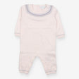 Romper Knit Pink Fairisle Neckline