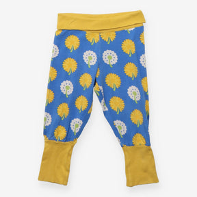 Joggers blue yellow flowers