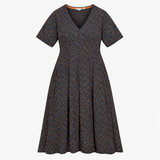 Jersey Midi Dress Organic Cotton Modal Ditsy Print
