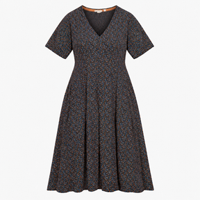 Jersey Midi Dress Organic Cotton Modal Ditsy Print