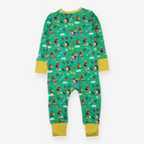 Sleepsuit with gardening dog and hedgehog