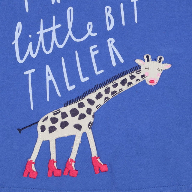 T-shirt long sleeve blue giraffe