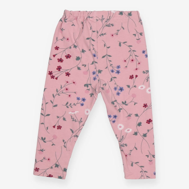 Pink flower leggings