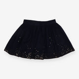 Navy Cord Sequin Skirt