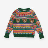 Sweater knit colourful fairisle bears
