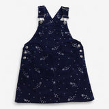 Navy Cord Pinafore Silver Stars