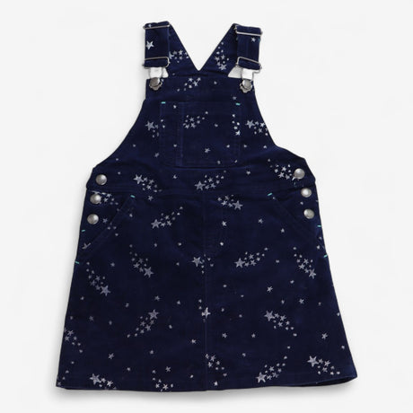 Navy Cord Pinafore Silver Stars