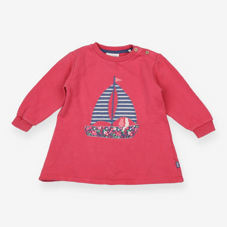 Sweater Dress Pink Long Sleeve with Boat