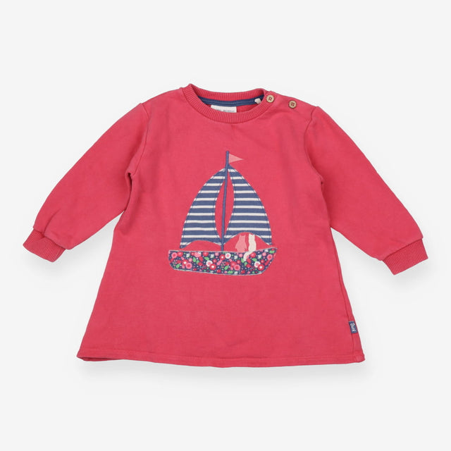 Sweater Dress Pink Long Sleeve with Boat