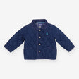 Quilted Jacket Navy with Cord Collar